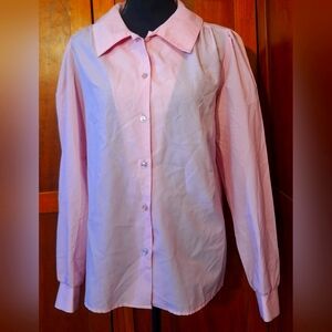 PYKETTES women's pink long sleeve button-down shirt. Size 12